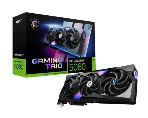 Видеокарта MSI GeForce RTX 5080 16G GAMING TRIO OC, 16G GDDR7, 256bit 1xHDMI 3xDP (G5080-16GTC)