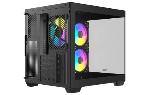 Корпус AOC CG381B 3F M-ATX/ITX 1xUSB2.0 1xUSB3.0 1xType-C 1xAudio/Mic Черный AOC-CG381-BF3V1R0T2-G