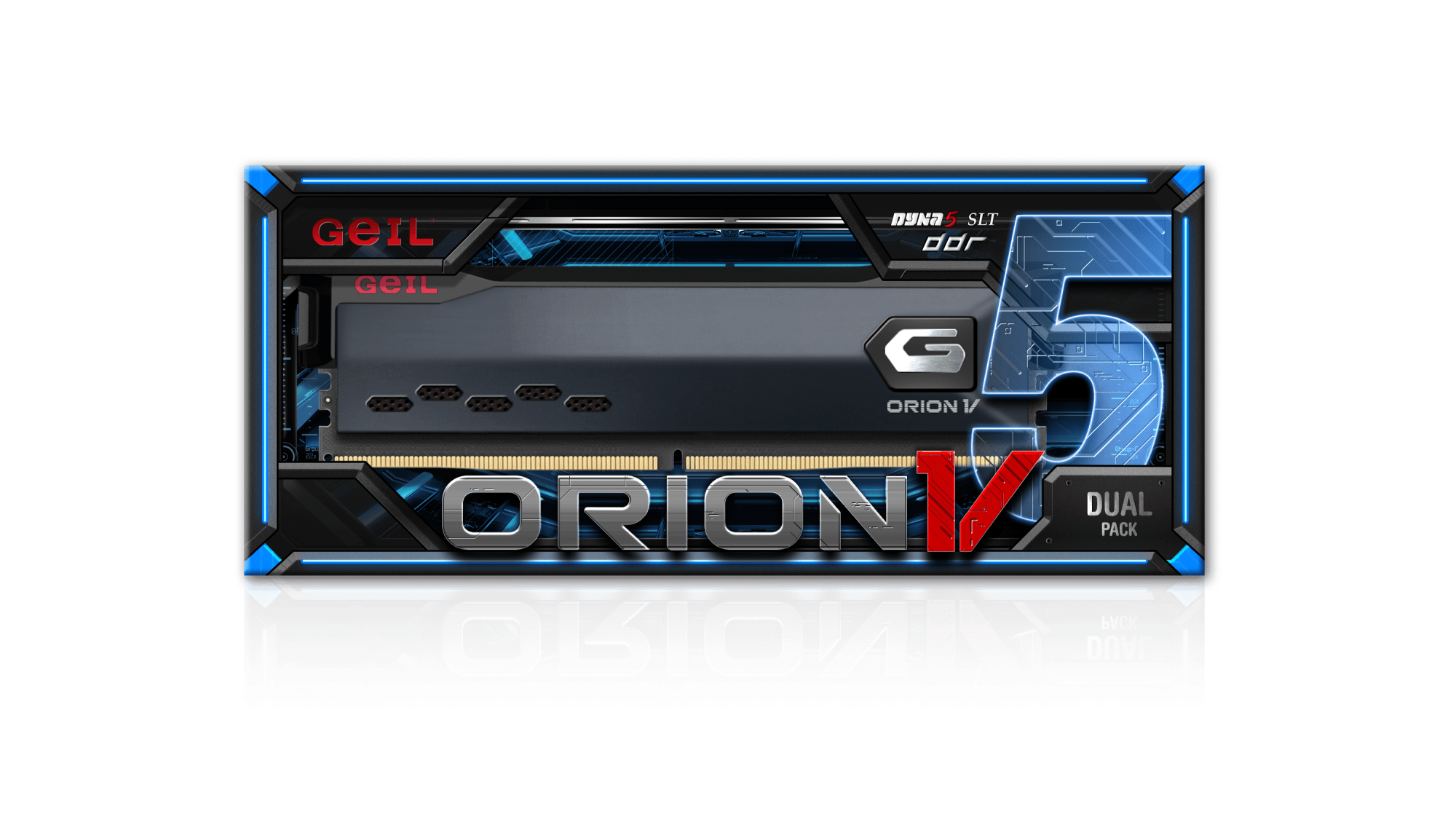 Оперативная память 64GB Kit (2x32GB) GEIL Orion V 5600Mhz DDR5 CL38 GVG564GB5600C38ADC Grey
