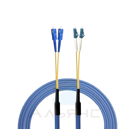 Патчкорд SC/UPC-LC/UPC Armoured SM 9/125 Duplex - 1 м