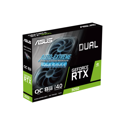 Видеокарта ASUS GeForce RTX 3050 OC GDDR6 8GB 128-bit HDMI 1xDVI 1xHDMI 1xDP DUAL-RTX3050-O8G-V2