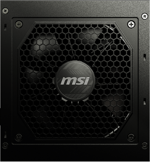 Блок питания MSI  750W, MAG A750GL PCIE5, Full Modular, ATX, 80+ GOLD, КПД >90%, Fan 120mm, Черный