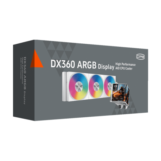 Водяное охлаждение для CPU PCCooler DX360 ARGB Display WH TDP 320W 115X/1200/1700/1851/AM4/AM5 Белый