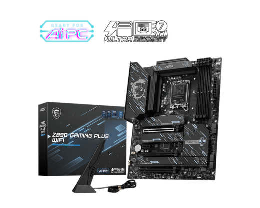 Материнская плата MSI Z890 GAMING PLUS WIFI LGA1851 4xDDR5 6xSATA3 RAID 4M.2 HDMI DP ATX