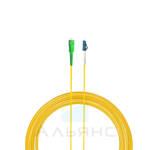 Патчкорд SC/APC-LC/UPC  2мм SM 9/125 Simplex - 1 м