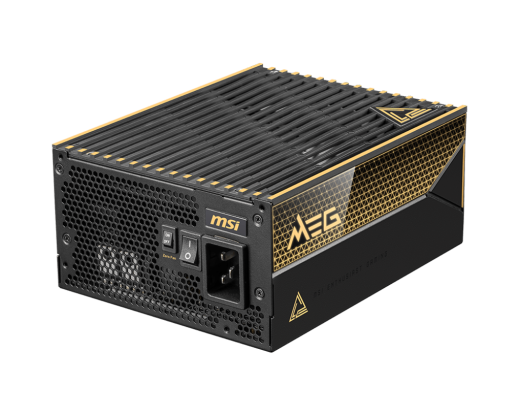 Блок питания MSI 1600W, MEG Ai1600T PCIE5, Full Modular, ATX, 80+ TITANIUM, >94%, Fan 135mm, Черный