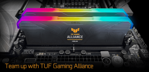 Оперативная память 64GB Kit (2x32GB) GEIL GEMINI RGB TUF 5600Mhz DDR5 UDIMM CL38 GMST564GB5600C38ADC