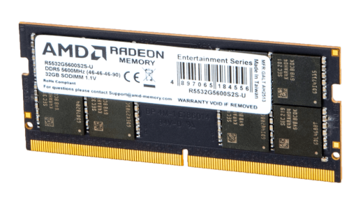 Оперативная память для ноутбука 16GB DDR5 4800MHz AMD Radeon R5 SO-DIMM CL40 1.1V R5516G4800S2S-U