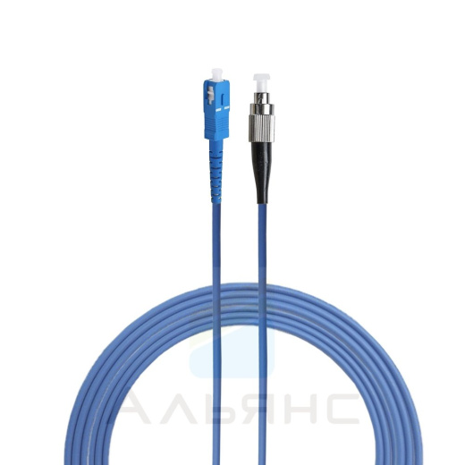 Патчкорд SC/UPC-FC/UPC Armoured SM Simplex 2,0mm (9/125) - 1 м