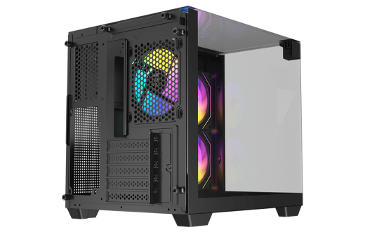 Корпус AOC CG389B 3F M-ATX/ITX 1xUSB2.0 1xUSB3.0 1xType-C 1xAudio/Mic Черный AOC-CG389-BF3V1R0T3-G