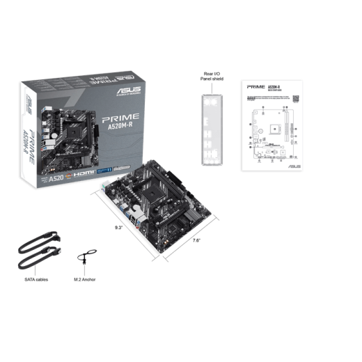 Материнская плата ASUS PRIME A520M-R AMD A520 AM4 2xDDR4 4xSATA3 RAID M.2 HDMI mATX