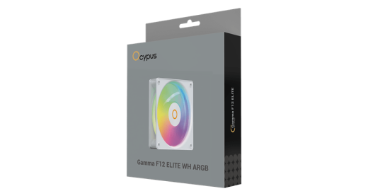 Вентилятор для корпуса Ocypus Gamma F12 Elite WH ARGB 1x(120x120x25mm) 600-1800RPM 56CFM Белый