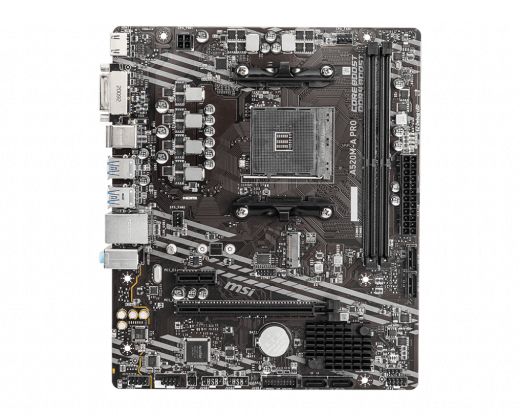Материнская плата MSI A520M-A PRO AM4 A520 2xDDR4 4xSATA3 RAID 1xM.2 HDMI DVI mATX