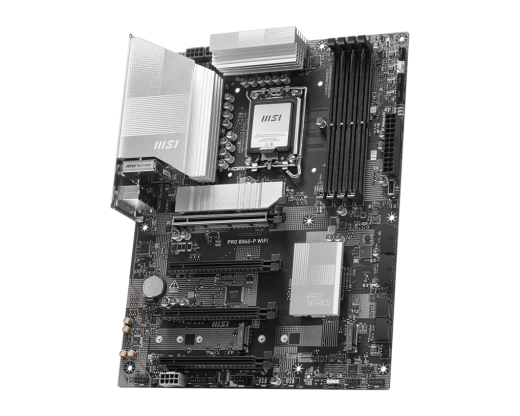 Материнская плата MSI PRO B860-P WIFI LGA1851 4xDDR5 4xSATA3 RAID 3xM.2 HDMI Type-C DP ATX