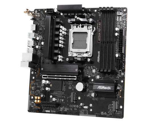 Материнская плата ASRock A620AM PRO-A WIFI AM5 4xDDR5 2xSATA3 RAID 3xM.2 Type-C HDMI WiFi6E mATX