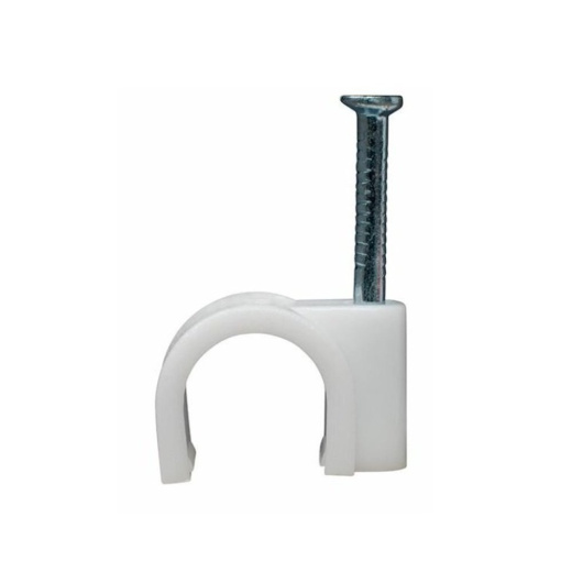 Скоба для кабеля плоская 8мм,уп.100 штук