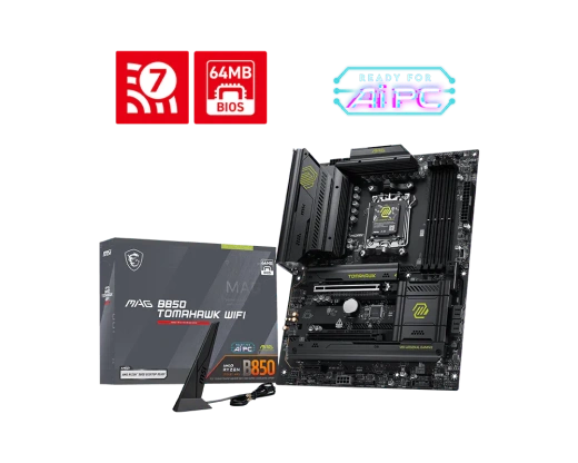 Материнская плата MSI MAG B850 TOMAHAWK WIFI AM5 B850 4xDDR5 4xSATA6G RAID 3xM.2 1xHDMI 2xType-C ATX