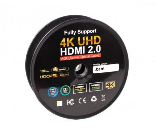 Активный оптический кабель OK-WIRE-AOC, 4К HDMI-HDMI - 60м