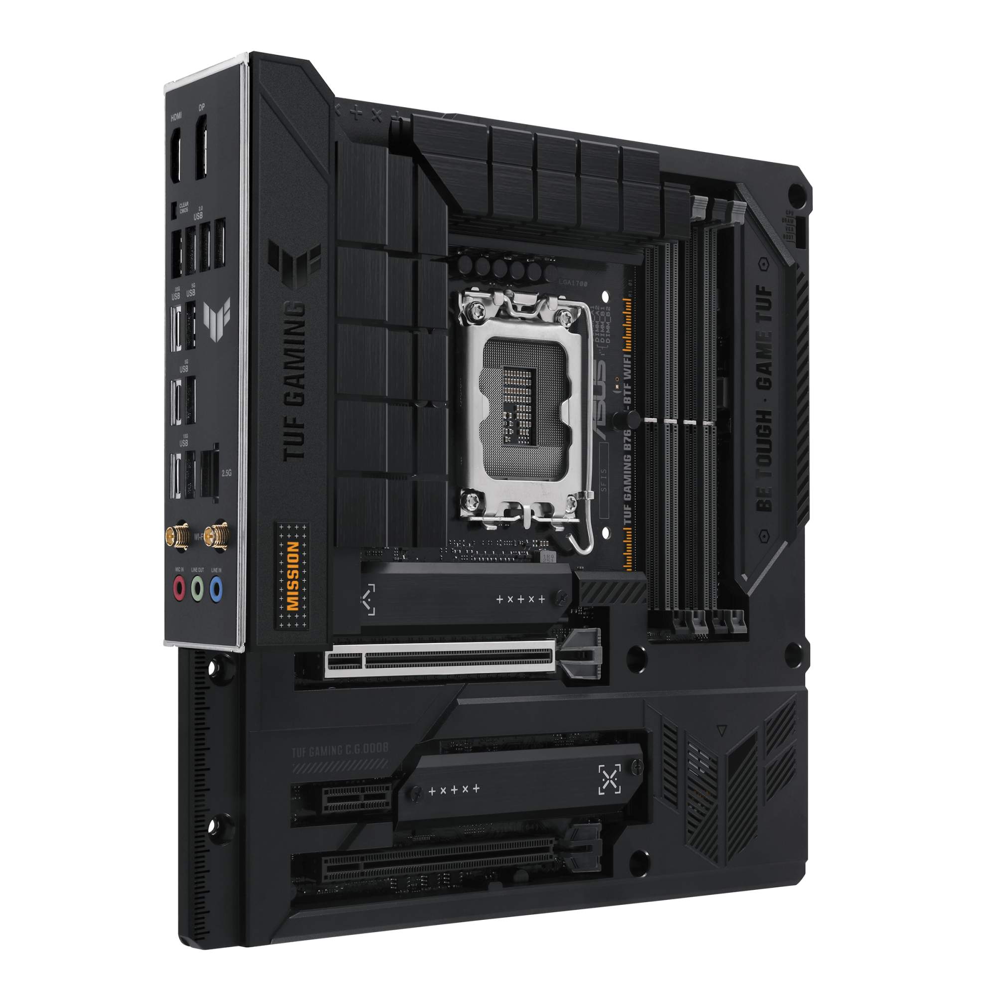 Материнская плата ASUS TUF GAMING B760M-BTF WIFI, LGA1700 4xDDR5 4xSATA3 3xM.2 RAID HDMI DP mATX