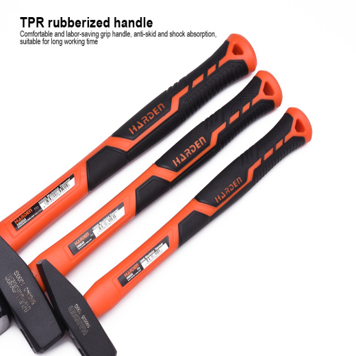 Молоток с фиберглассовой рукояткой, квадратный боек, 500 гр. Арт.590035