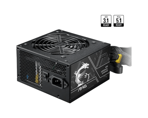 Блок питания MSI  750W, MAG A750BN PCIE5 II, Non Modular, ATX, 80+ BRONZE, >85%, Fan 120mm, Черный