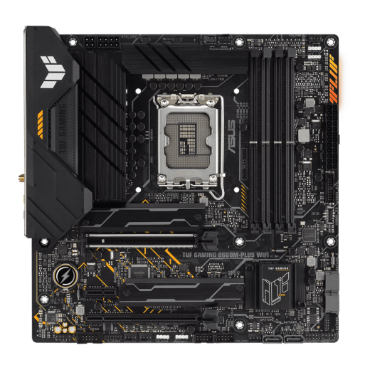 Материнская плата ASUS TUF GAMING B660M-PLUS WIFI, LGA1700 4xDDR5 4xSATA3 RAID 2xM.2 HDMI DP mATX