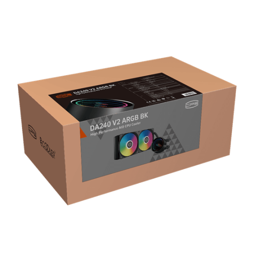 Водяное охлаждение для CPU PCCooler DA240 V2 ARGB BK TDP 270W 115X/1200/1700/1851/AM4/AM5 Черный